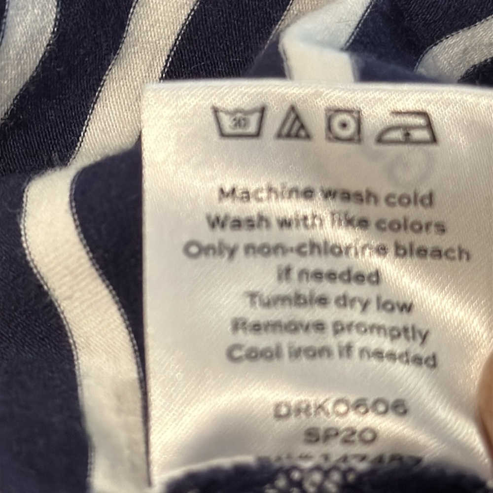 Draper James flutter short sleeve cotton stripped dress with dropped waist - Picture 8 of 8